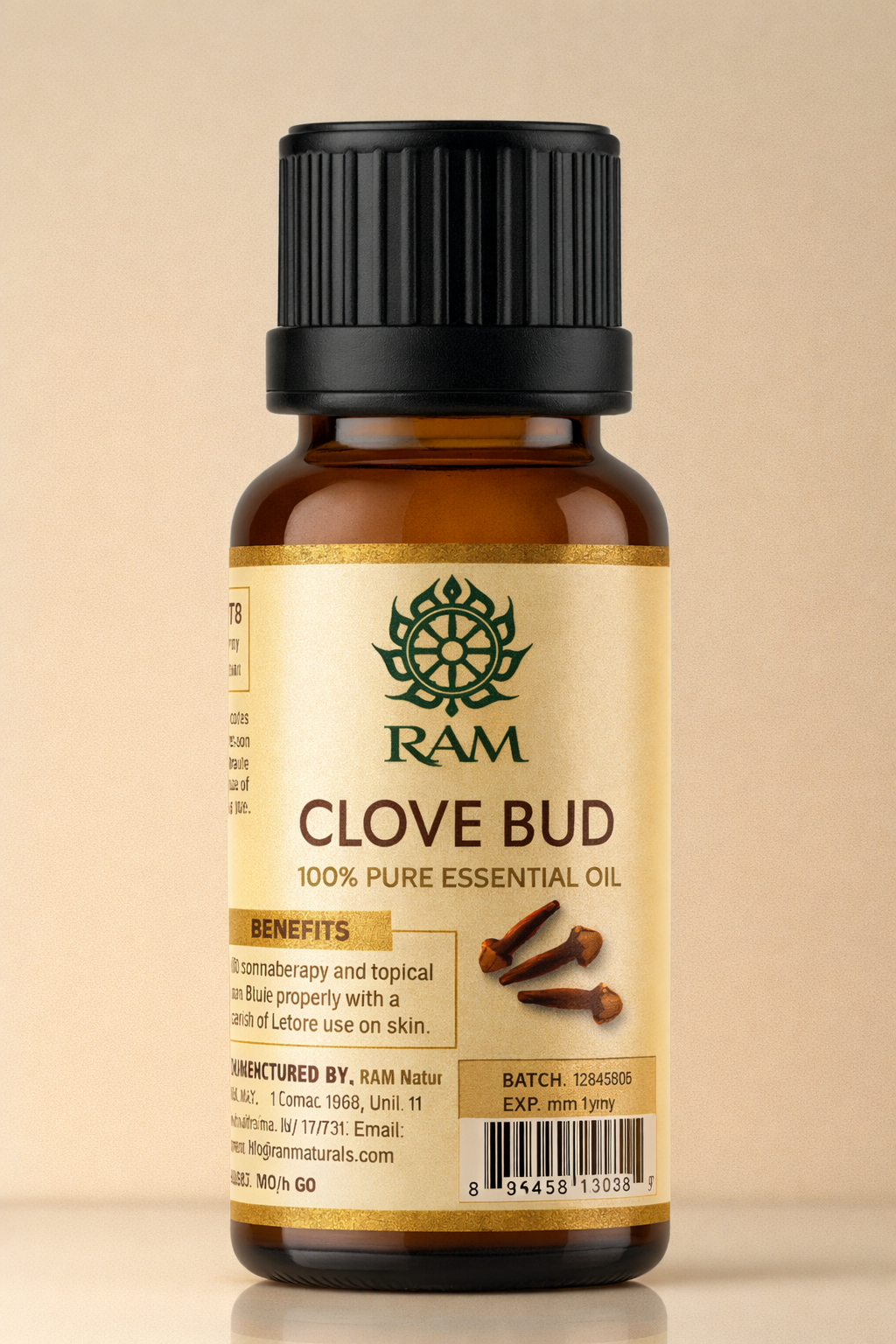 Ram Natural (5) Clove Bud Essential Oil – 100% Pure & Natural (15ml) - Image 1